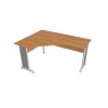 Pracovný stôl Cross, ergo, pravý, 160x75,5x120 cm, jelša/kov