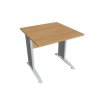 Pracovný stôl Cross, 80x75,5x80 cm, dub/kov