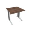 Pracovný stôl Cross, 80x75,5x80 cm, orech/kov