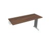 Pracovný stôl Flex, 140x75,5x60 cm, orech/kov