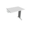 Pracovný stôl Flex, 80x75,5x60 cm, biely/kov