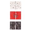 Vianočná papierová darčeková krabička s gumičkou 112x80mm mix sivočervených motívov 3 ks