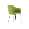 Konferenčné kreslo Ravenna Visitor, chrómové nohy, látka BN29 zelená