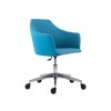 Konferenčné kreslo Ravenna Alu, hliníková báza, látka VIS021 modrá