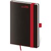 Diár BLACK RED týždenný vreckový A6 9x14cm 2026