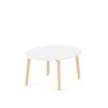 Konferenčný stolík ROOT okrúhly, d=90/v=47,7cm, biely