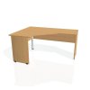Pracovný stôl Gate, ergo, pravý, 160x75,5x120 cm, buk/buk