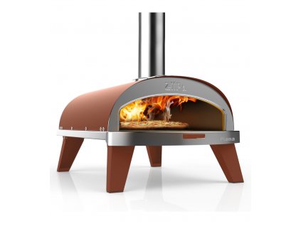 Pec na pizzu na drevené pelety 31cm Piana ZiiPa - tehlová