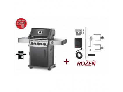 Plynový gril Rogue SE 425 black s otočným roštom Napoleon