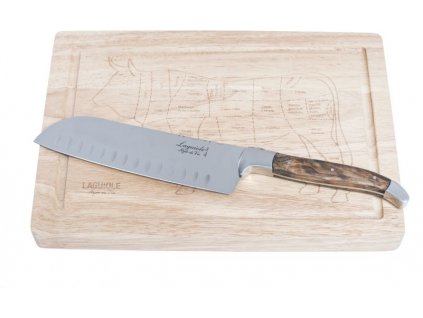 LAGUIOLE Luxusná rada nožov Santoku a dosky na krájanie