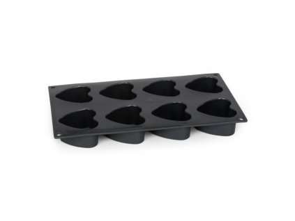 Silikónové srdiečka vo forme na muffiny, 8 ks