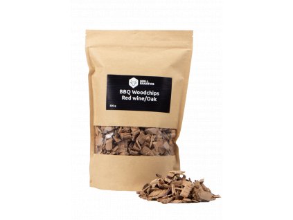 Drevené štiepky na grilovanie s červeným vínom a dubom 500g Grill Fanatics