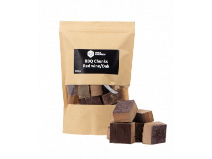 Červené víno/Dub drevené grilovacie kúsky 500g Grill Fanatics