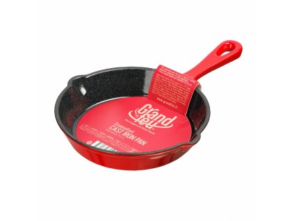 Červená smaltovaná liatinová panvica 15,5cm Grand feu