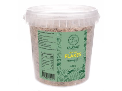 Morská vločková soľ rozmarín 600g Falksalt