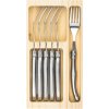 LAGUIOLE Premium - Sada vidličiek z nehrdzavejúcej ocele v drevenej škatuľke