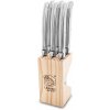 LAGUIOLE Premium - Steakové nože z nehrdzavejúcej ocele v drevenom stojane 6ks