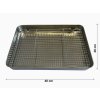 Plech na pečenie z nehrdzavejúcej ocele s mriežkou 40x30x5cm