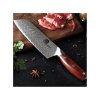 Japonský úžitkový nôž SANTOKU / Chef Dellinger Rose-Wood Damascus 175 mm