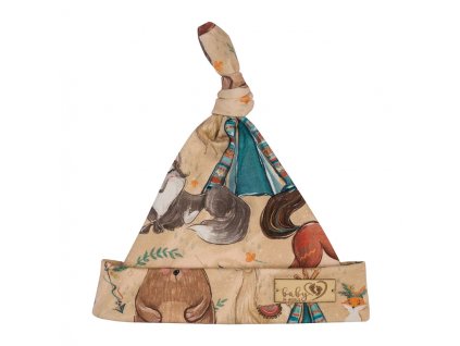 BABY 01255 Czapka niemowlęca Smerfetka boho boy 7-12mc.