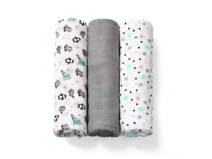 Babyono Plienky z organického bambusového vlákna TAKE CARE sivé