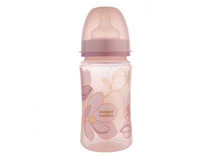 CANPOL 35/240 EasyStart fľaša proti kolike 240ml GOLD ružová
