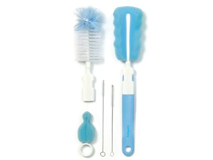 Babyono Súprava kefiek na fľaše a cumlíky s vymeniteľnou rukoväťou modrá