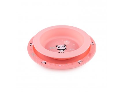 CANPOL 56/523 Zestaw naczyń 2 elem. Exotic Animals pink