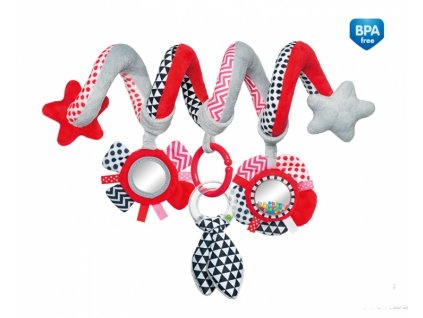 CANPOL 68/063 Interaktywna spirala do łóżeczka/wózka ZIGZAG czerwona