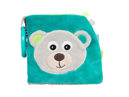 CANPOL 68/075 Pluszowa książeczka edukacyjna Bears grey