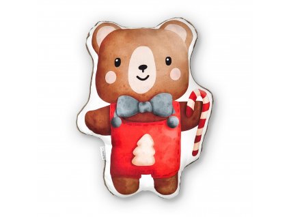 ALBERO MIO Vianočný vankúš medvedík