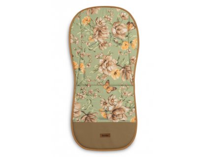 SENSILLO Podložka do kočíka kvet zelená