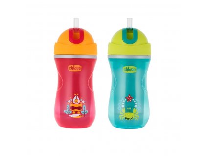 CHICCO Termohrnček so slamkou 14m+ neultrálny