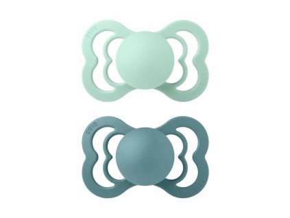 BIBS Supreme symetrické cumlíky z prírodného kaučuku 2ks - veľkosť 2 - Nordic Mint / Island Sea