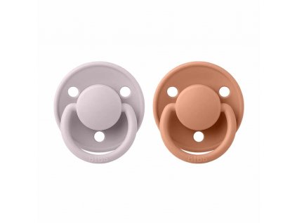 BIBS De Lux cumlíky z prírodného kaučuku 2ks - veľkosť 2 - Pink Plum / Peach
