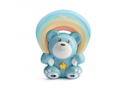 CHICCO Projektor dúhový medveď modrý