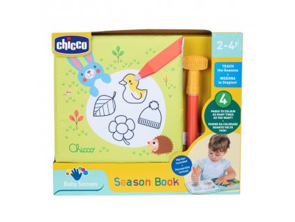 CHICCO Omaľovánka s vodnou ceruzkou TOY SEASON BOOK