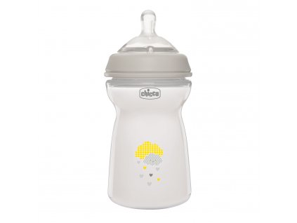 CHICCO Plastová fľaša 330 ml 6m+ neutrálna
