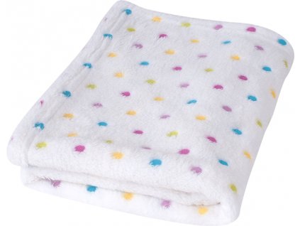MATEX Kocyk MILLY dziecięcy z mikrofazy 75x100 [TB0294_K01] kropki białe