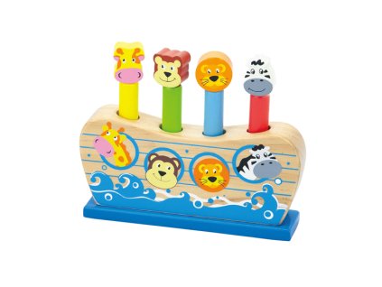 Viga Drevená hračka Skákajúce zvieratá