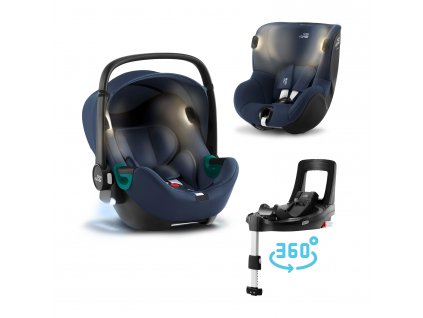 Autosedačka set Baby-Safe iSense+Báze FLEX BASE Isense+autosedačka DUALFIX iSense, Indigo Blue