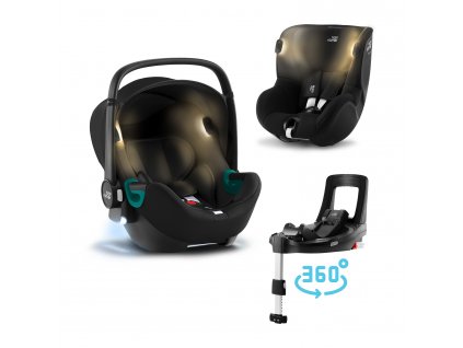 Britax Römer Autosedačka set Baby-Safe iSense+základňa FLEX BASE Isense+autosedačka DUALFIX iSense, Space Black