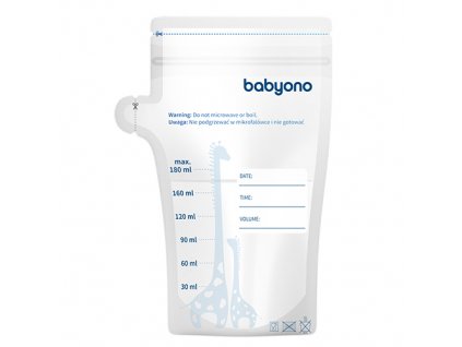 Babyono Vrecká na uskladnenie potravín 180ml, 30ks
