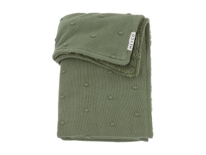 2735078 2753078 Meyco deken fleece mini knots forest green G 800x800