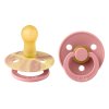 BIBS Colour cumlíky z prírodného kaučuku 2ks - veľkosť 2 - Pale Butter / Dusty Pink
