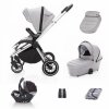 SET kočík Move+ korba+adaptéry+autosedačka, Silver Grey/Silver