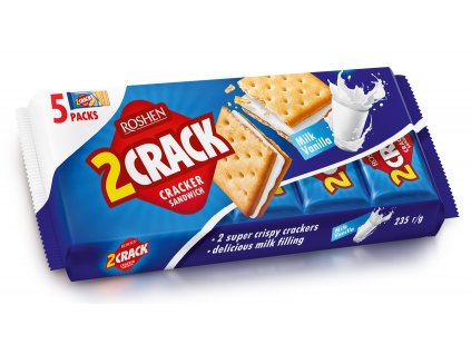 Roshen 2crack vanilkovo-mäčové krekry 235g