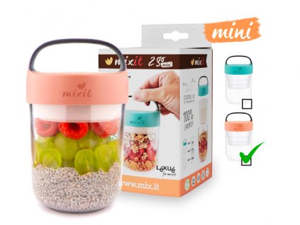 Mixit 2go mini - desiatový box 400 ml (lososový)