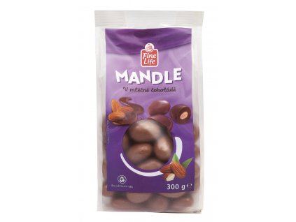 Fine Life Mandle v mliečnej čokoláde 300g