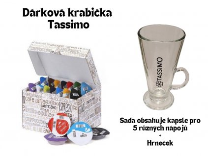 Darčeková krabička Tassimo + Poháre na Latte